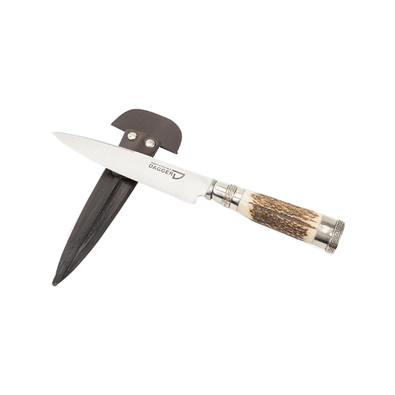 Cutlery - 440 Stainless Steel Knife with Deer Antler and German Silver Handle