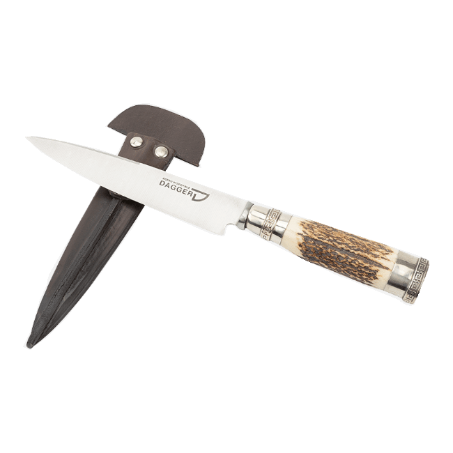 Cutlery - 440 Stainless Steel Knife with Deer Antler and German Silver Handle